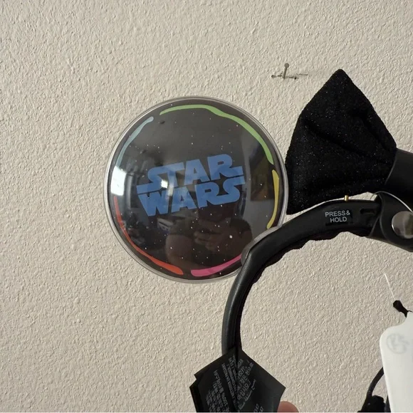 NWT Disney Star Wars Night 2025 ears light up Glitter Bow Headband - Picture 4 of 7